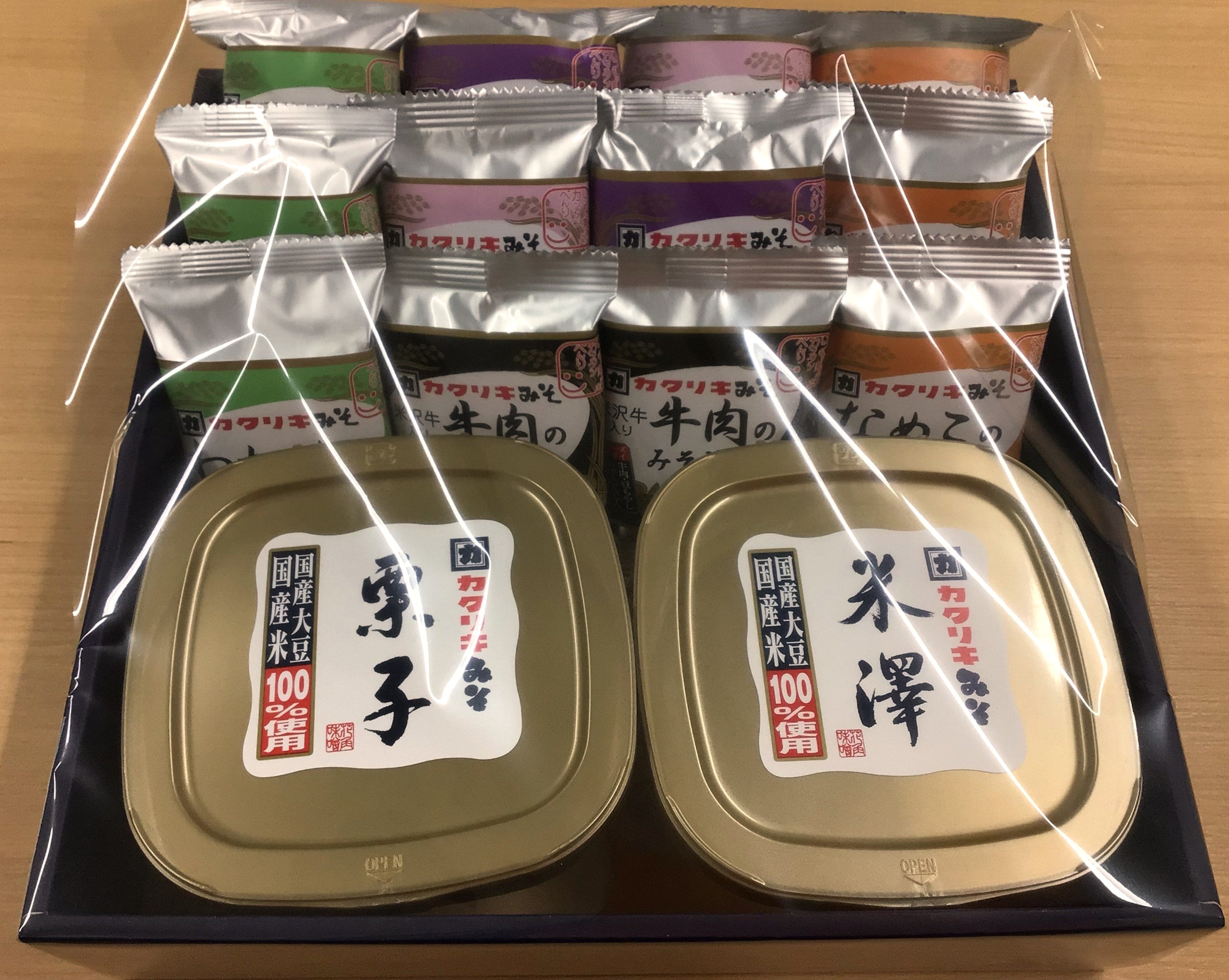 17-7-2】みそ2種・フリーズドライみそ汁12食詰め合わせ｜道の駅米沢